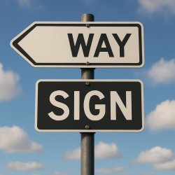 way sign with sign in two different ways Meme Template