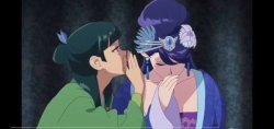 Maomao Whispers to Lihua Meme Template