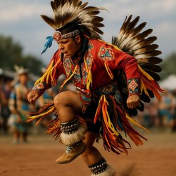 native american big stomp dancing Meme Template