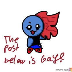 Undyne the post below is gay Meme Template