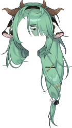 Vtuber Crelly Transparent Long Hair Meme Template