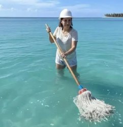 Mopping the ocean Meme Template