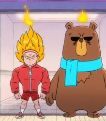 Bootleg Goku and Kuma from Tekken 8 Meme Template