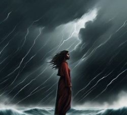 Woman in a storm Meme Template