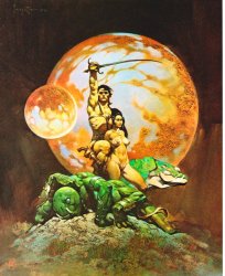 A princess of Mars by Frazetta Meme Template