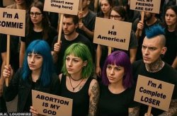 Wokesters with signs Meme Template