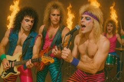 Glam Rock Hair Band Meme Template