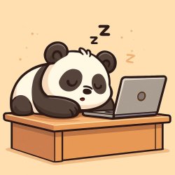 sleeping panda bear on desk with laptop Meme Template
