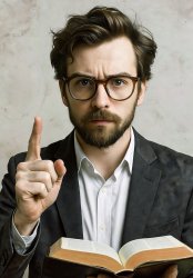 Religious Jesus Freak Preacher Bible pointing in air Lord Meme Template