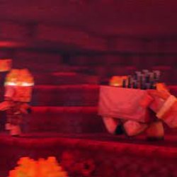 Hoglin Running Away From Piglins Trying To Kill It Meme Template