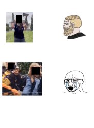 left v right Meme Template