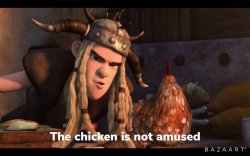 The chicken is not amused Meme Template