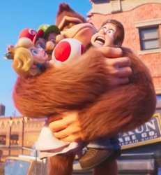 Donkey Kong hug Meme Template