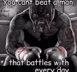 you cant beat a man that... Meme Template