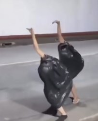 Ostrich trash bag Halloween costume Meme Template