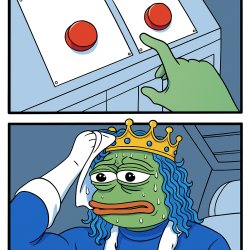 Suiperb Two Buttons Meme Template