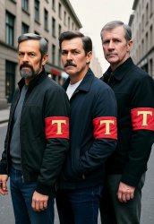 Trump MAGA armbands "T" red authoritarian fascist Meme Template