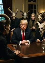 Donald Trump Demon Devil horns evil Meme Template
