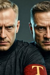 Trump MAGA armbands "T" red authoritarian fascist Meme Template