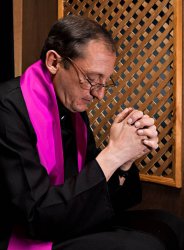 Priest confessing praying Meme Template