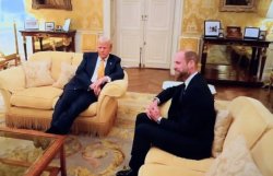 Trump sitting on couch Meme Template