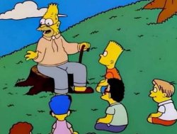 Grandpa Simpson Telling A Story Meme Template