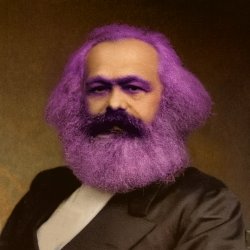 Purple-haired Karl Marx Meme Template
