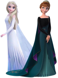 Anna and Elsa (Frozen II) PNG Meme Template
