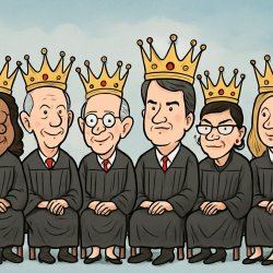 Add crowns to each person of the SCOTUS Meme Template