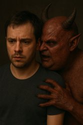 demon whispering to man Meme Template