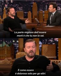 Ricky Gervais come essere morti Meme Template