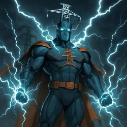 High Power Power Line Superhero Meme Template