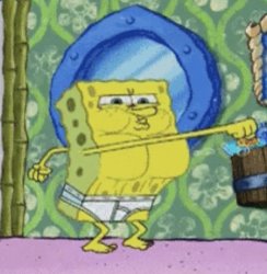 Spongebob flexing Meme Template