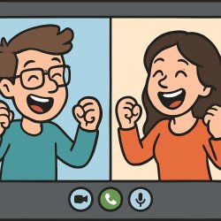 man with glasses und brown hair with woman with long har in team Meme Template