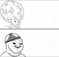 big brain v little brain Meme Template