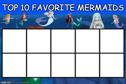 top 10 favorite mermaids Meme Template