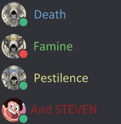 Death, Famine, Pestilence, AND STEVEN! Meme Template