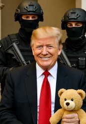 Big Daddy Trump Teddy Bear SWAT Guard Republican Meme Template