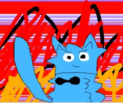 Breno The Cat (AntiCats) i burned it down Meme Template