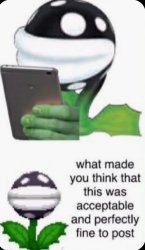 Piranha plant judging your post. Meme Template