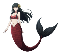 Yor forger as a mermaid Meme Template