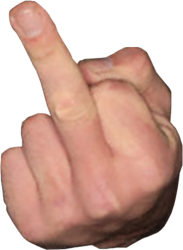 middle finger left hand Meme Template