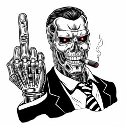 Terminator give the Middle finger Meme Template