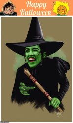 AOC witch Meme Template
