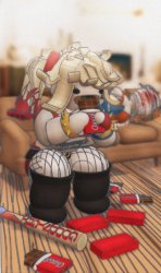 Clairely Quinn eating her Halloween candy Meme Template