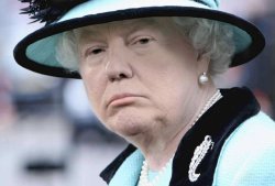 Trump’s Face Onto the Queen’s Meme Template