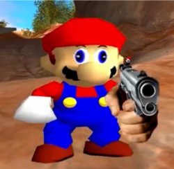 Mario Gun Meme Template
