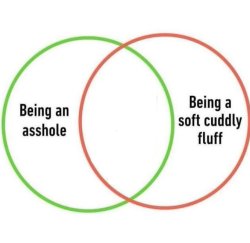 Being an Asshole / Being a soft cuddle fluff Meme Template