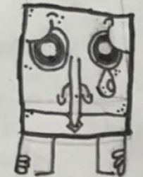 Doodlebob sad Meme Template