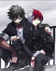 Dabi and Todoroki chilling Meme Template